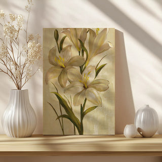 Elegant White Florals I Print