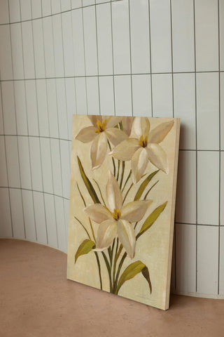 Elegant White Florals II Print