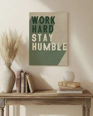 Work Hard Stay Humble Dark Crop Print
