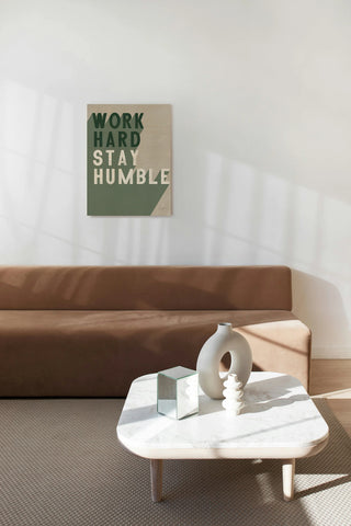 Work Hard Stay Humble Dark Crop Print