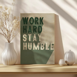Work Hard Stay Humble Dark Crop Print