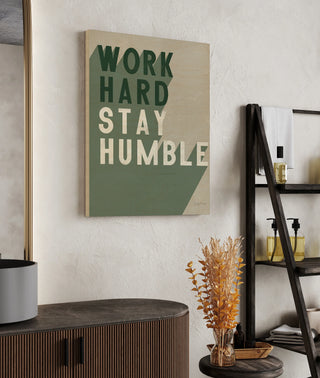 Work Hard Stay Humble Dark Crop Print