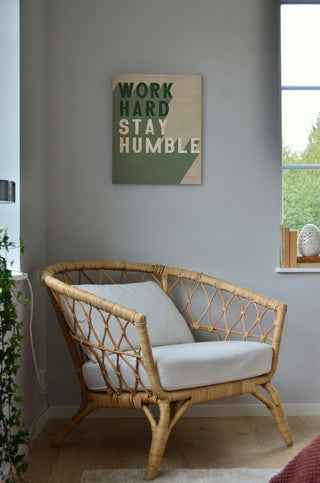 Work Hard Stay Humble Dark Crop Print