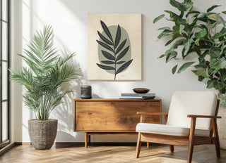 Mid Century Modern I Blue Crop Print