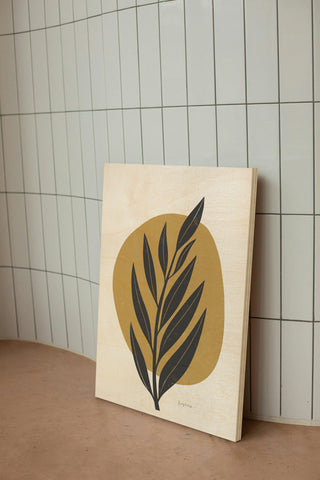 Mid Century Modern IV Yellow Crop Print