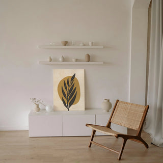 Mid Century Modern IV Yellow Crop Print