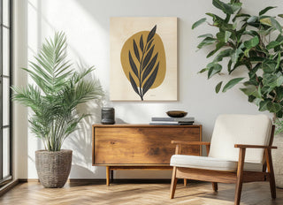 Mid Century Modern IV Yellow Crop Print