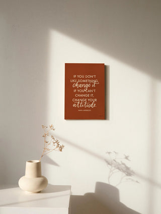 Words of Wisdom I Rust Crop Print