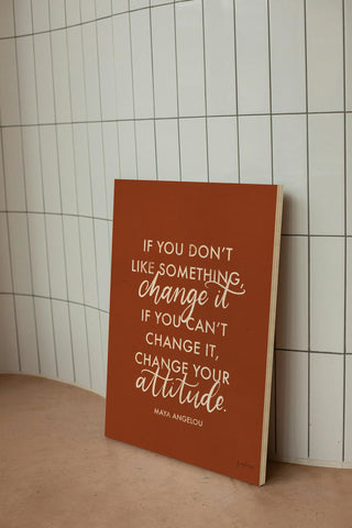 Words of Wisdom I Rust Crop Print