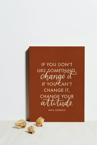 Words of Wisdom I Rust Crop Print