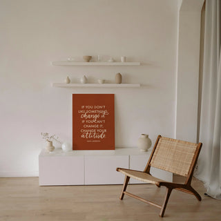 Words of Wisdom I Rust Crop Print