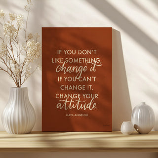 Words of Wisdom I Rust Crop Print
