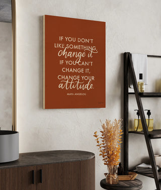 Words of Wisdom I Rust Crop Print