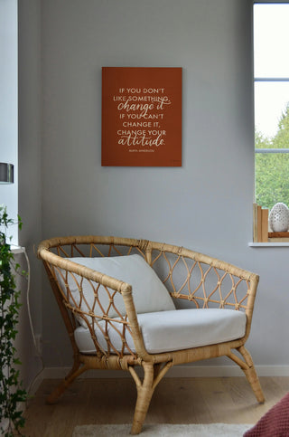 Words of Wisdom I Rust Crop Print