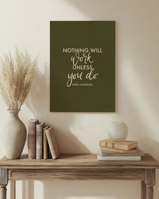 Words of Wisdom II Green Crop Print
