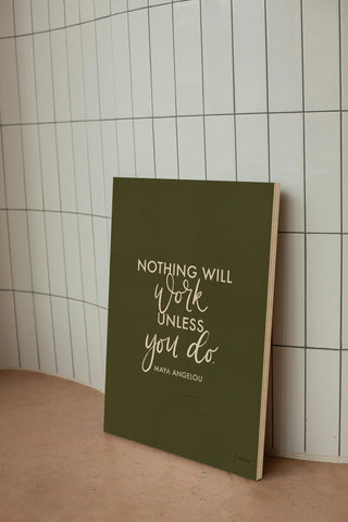 Words of Wisdom II Green Crop Print