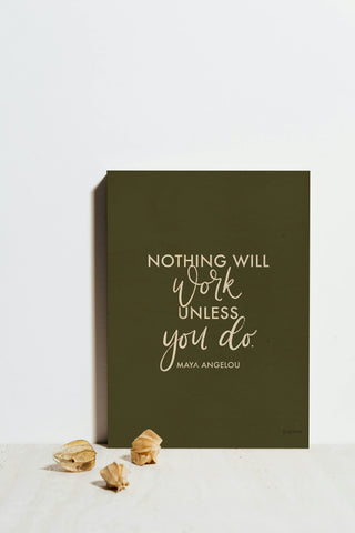 Words of Wisdom II Green Crop Print