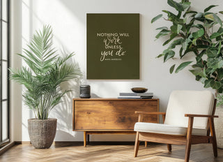 Words of Wisdom II Green Crop Print