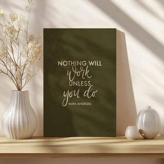 Words of Wisdom II Green Crop Print