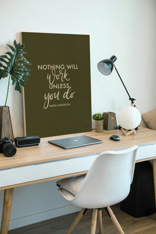 Words of Wisdom II Green Crop Print