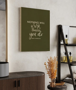 Words of Wisdom II Green Crop Print