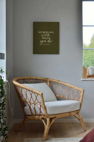 Words of Wisdom II Green Crop Print
