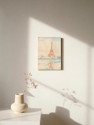 Pastel Paris V Crop Print