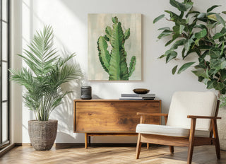 Front Yard Cactus II Slate Print