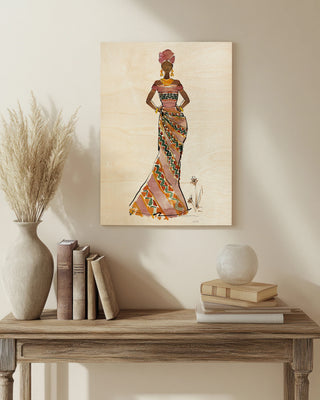 African Flair X No Vase Print