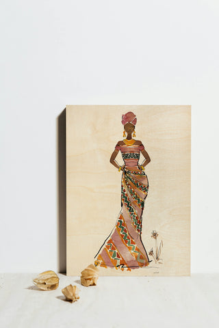 African Flair X No Vase Print