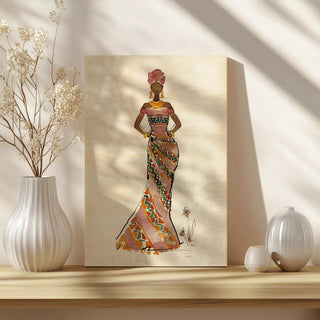 African Flair X No Vase Print