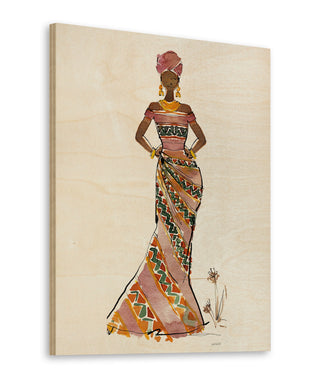 African Flair X No Vase Print