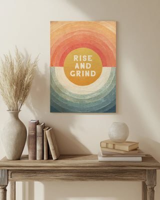 Retro Vibes Rise and Grind Print