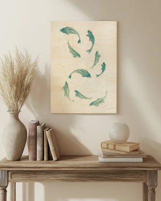 Celadon Koi III Print