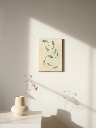 Celadon Koi III Print