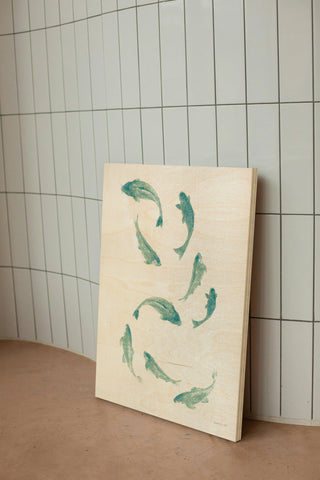 Celadon Koi III Print