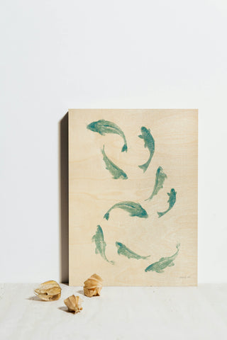 Celadon Koi III Print