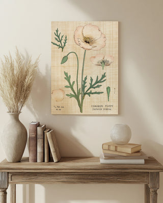 Poppy Chart Linen Print