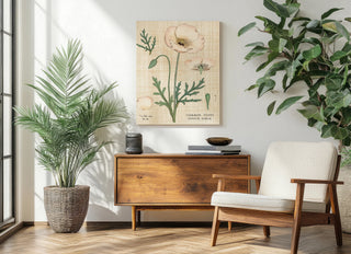 Poppy Chart Linen Print
