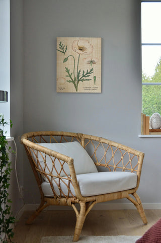 Poppy Chart Linen Print