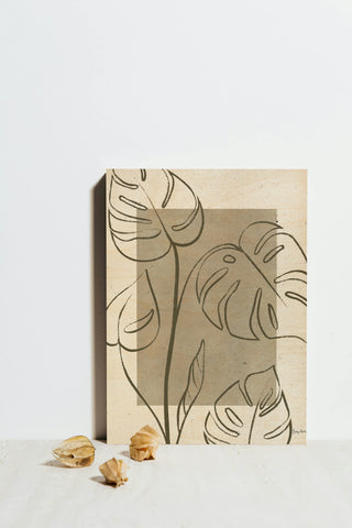 Color Block Balance I Olive Print