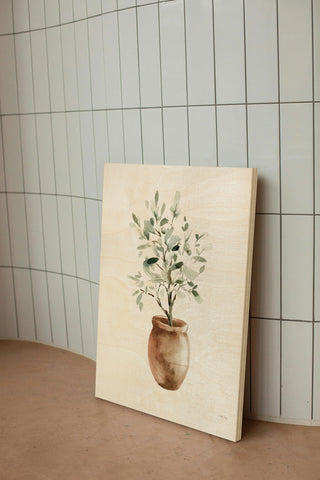 Potted Olive Tree Print