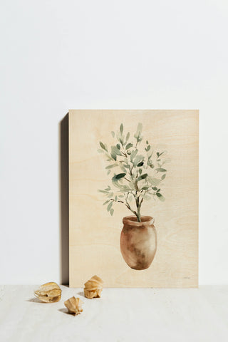 Potted Olive Tree Print