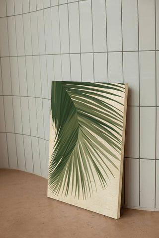Retro Big Leaf II Green Print
