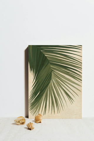Retro Big Leaf II Green Print