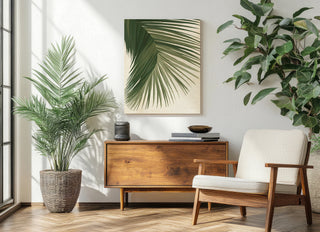 Retro Big Leaf II Green Print