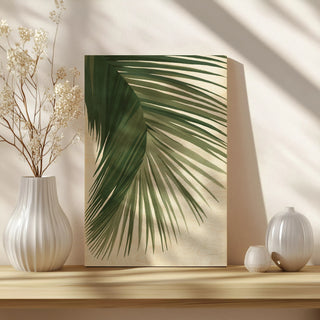 Retro Big Leaf II Green Print