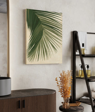 Retro Big Leaf II Green Print