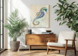 Undersea Seahorse Swimming II Print