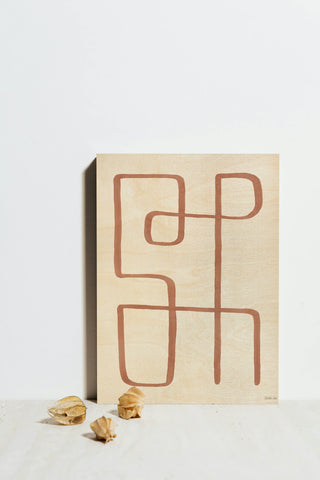 Abstract Squiggle II Desert Print